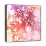 Boho Pastel Pink Floral Print Mini Canvas 8  x 8  (Stretched)