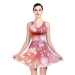 Boho Pastel Pink Floral Print Reversible Skater Dress