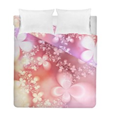 Boho Pastel Pink Floral Print Duvet Cover Double Side (Full/ Double Size) from ArtsNow.com