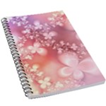 Boho Pastel Pink Floral Print 5.5  x 8.5  Notebook