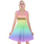 Pastel Rainbow Ombre Reversible Velvet Sleeveless Dress