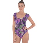 Boho Violet Mosaic Short Sleeve Leotard 