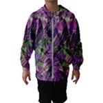 Boho Violet Mosaic Kids  Hooded Windbreaker