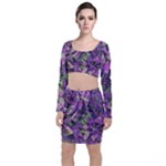 Boho Violet Mosaic Top and Skirt Sets