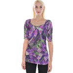 Boho Violet Mosaic Wide Neckline Tee