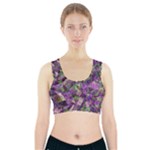 Boho Violet Mosaic Sports Bra With Pocket