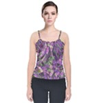 Boho Violet Mosaic Velvet Spaghetti Strap Top