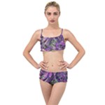 Boho Violet Mosaic Layered Top Bikini Set