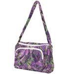 Boho Violet Mosaic Front Pocket Crossbody Bag