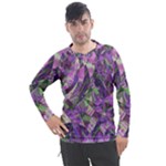 Boho Violet Mosaic Men s Pique Long Sleeve Tee