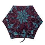 Boho Teal Wine Mosaic Mini Folding Umbrellas