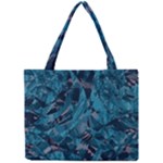 Boho Cerulean Blue Mosaic Mini Tote Bag