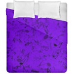 Electric Indigo Music Notes Duvet Cover Double Side (California King Size)