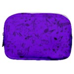 Electric Indigo Music Notes Make Up Pouch (Small)