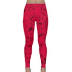 Scarlet Red Music Notes Classic Yoga Leggings