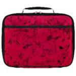 Scarlet Red Music Notes Full Print Lunch Bag