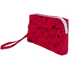 Scarlet Red Music Notes Wristlet Pouch Bag (Small) from ArtsNow.com