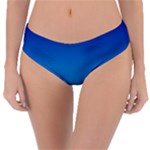 Aqua Blue and Indigo Ombre Reversible Classic Bikini Bottoms