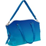 Aqua Blue and Indigo Ombre Canvas Crossbody Bag