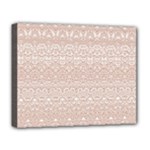 Boho Tan Lace Deluxe Canvas 20  x 16  (Stretched)