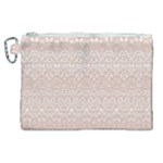 Boho Tan Lace Canvas Cosmetic Bag (XL)
