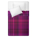 Fuchsia Madras Plaid Duvet Cover Double Side (Single Size)