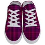 Fuchsia Madras Plaid Half Slippers