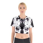 Rorschach Inkblot Pattern Cotton Crop Top