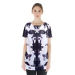 Rorschach Inkblot Pattern Skirt Hem Sports Top