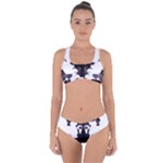 Rorschach Inkblot Pattern Criss Cross Bikini Set