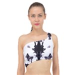 Rorschach Inkblot Pattern Spliced Up Bikini Top 