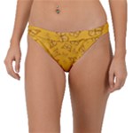Mustard Yellow Monarch Butterflies Band Bikini Bottom