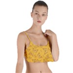 Mustard Yellow Monarch Butterflies Layered Top Bikini Top 