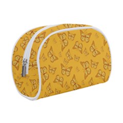 Mustard Yellow Monarch Butterflies Makeup Case (Small) from ArtsNow.com