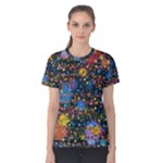 Abstract Paint Splatters Women s Cotton Tee