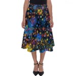 Abstract Paint Splatters Perfect Length Midi Skirt