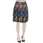 Abstract Paint Splatters Pleated Skirt