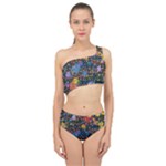 Abstract Paint Splatters Spliced Up Two Piece Swimsuit