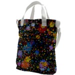Abstract Paint Splatters Canvas Messenger Bag