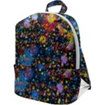 Abstract Paint Splatters Zip Up Backpack