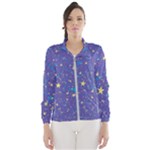 Starry Night Purple Women s Windbreaker