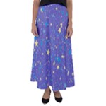Starry Night Purple Flared Maxi Skirt