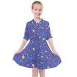 Starry Night Purple Kids  All Frills Chiffon Dress