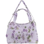 Purple Wildflower Print Double Compartment Shoulder Bag