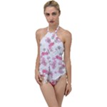 Pink Wildflower Print Go with the Flow One Piece Swimsuit