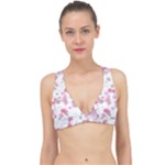 Pink Wildflower Print Classic Banded Bikini Top