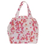 Vermilion and Coral Floral Print Boxy Hand Bag