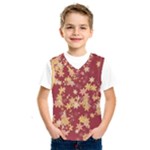 Gold and Tuscan Red Floral Print Kids  SportsWear