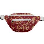 Gold and Tuscan Red Floral Print Fanny Pack