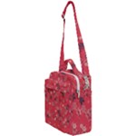Red Wildflower Floral Print Crossbody Day Bag